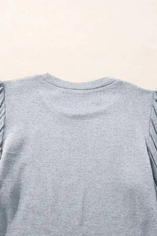 Tazira | Graues Rundhals Shirt Damen