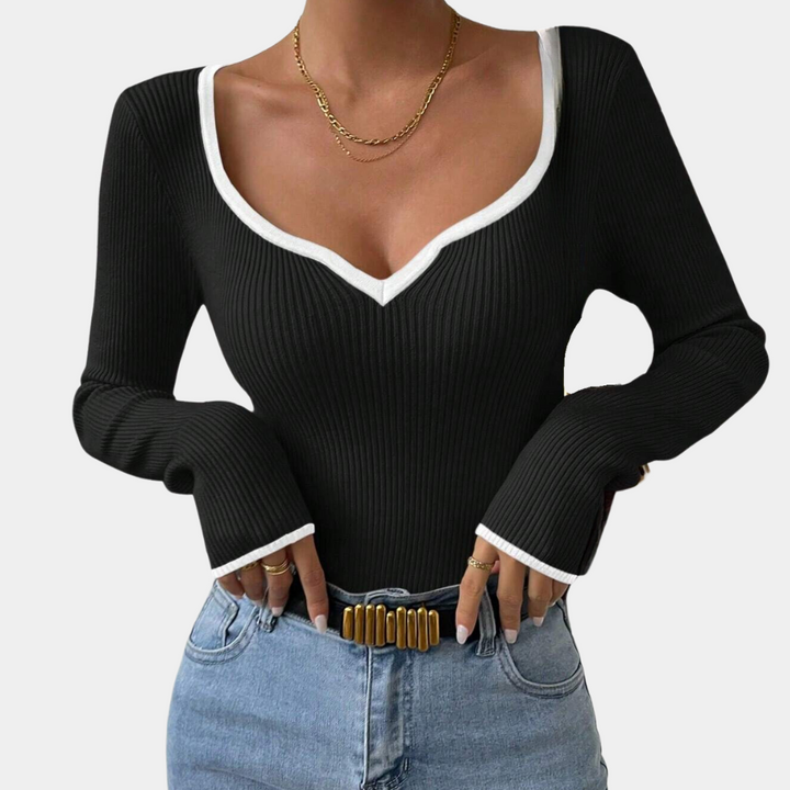 Odette | Moderner V-Ausschnitt Pullover