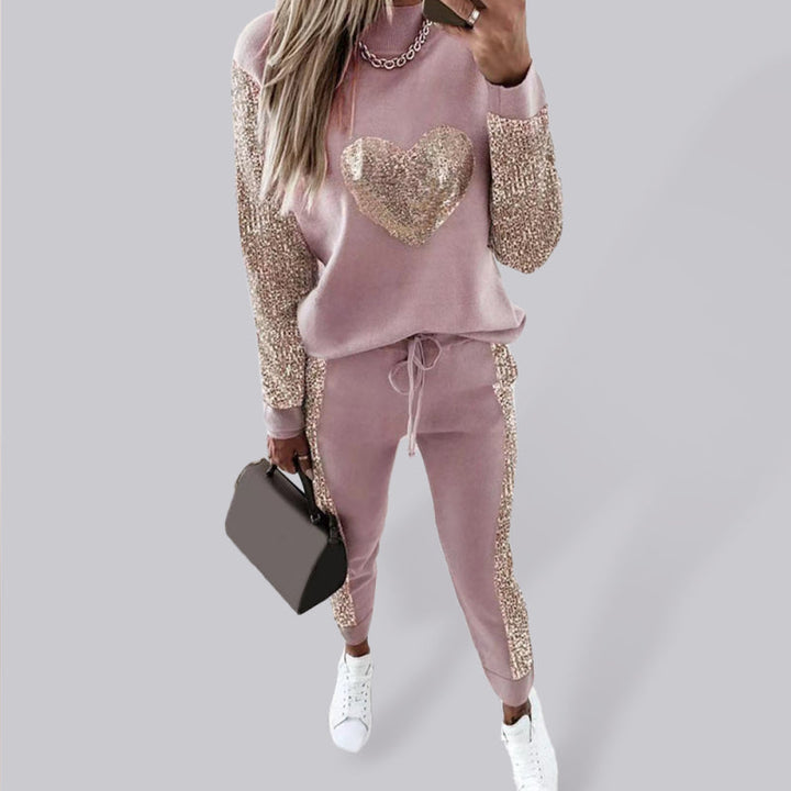Sedemai | Glitzerndes Herz-Jogging-Set