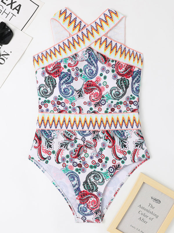 Rusalka | Retro Paisley Badeanzug