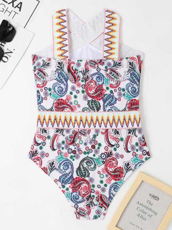 Rusalka | Retro Paisley Badeanzug