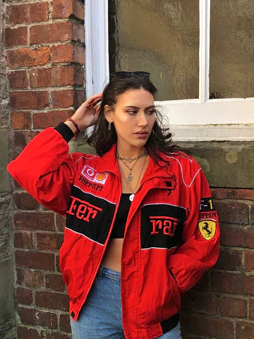 Avas | Vintage Ferrari Racer Jacke mit sportlichem Stil (Unisex)