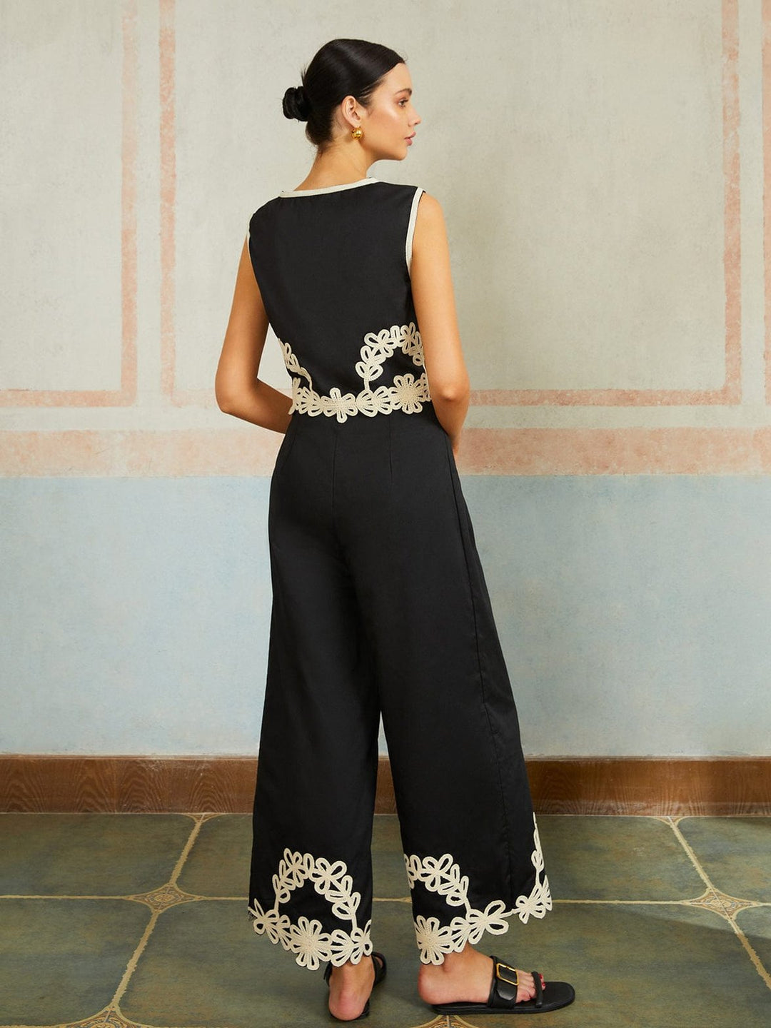Ysolda | Elegantes Stickerei-Zweiteiler-Set