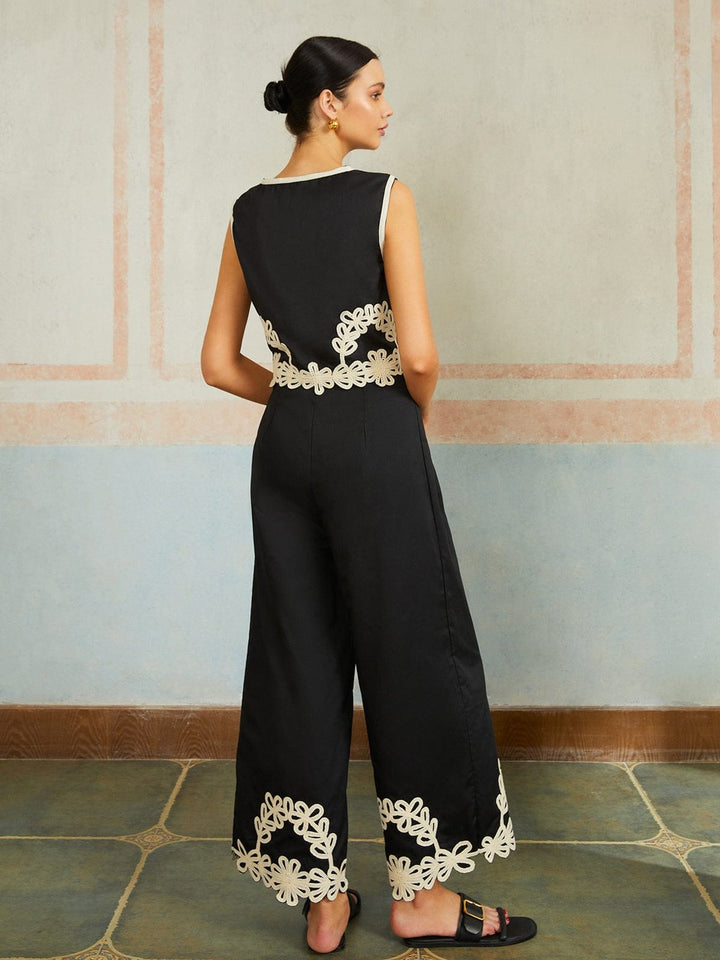 Ysolda | Elegantes Stickerei-Zweiteiler-Set