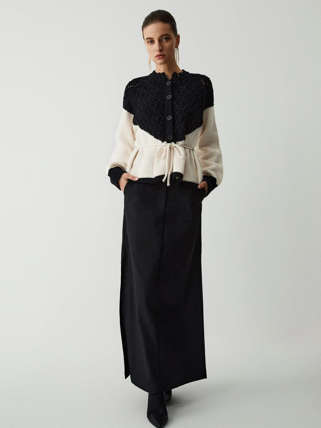 Annabelinda | Eleganter Bicolor-Strickpullover