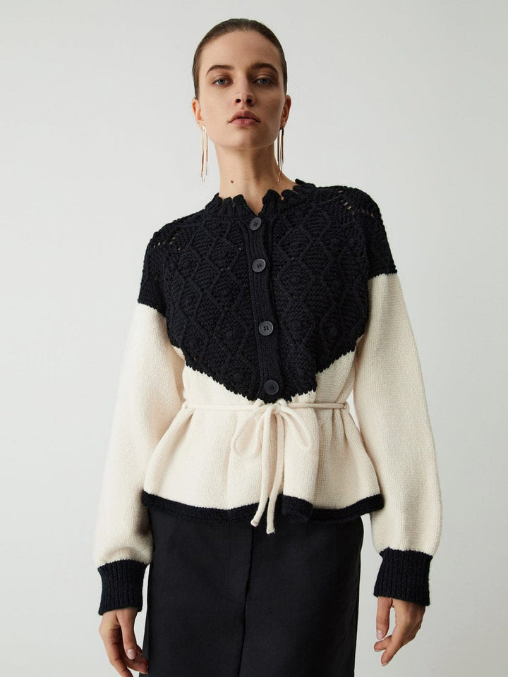 Annabelinda | Eleganter Bicolor-Strickpullover