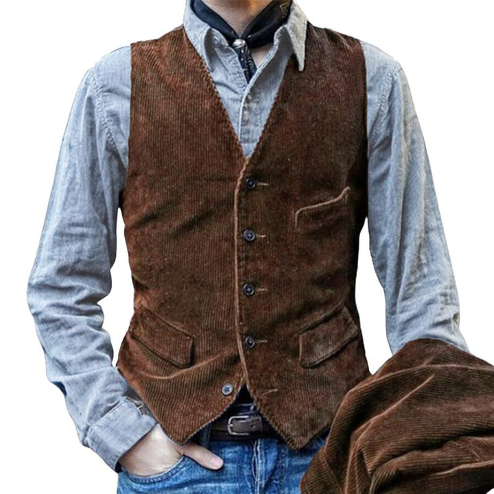 Gellan | Traditionelle Manchester-Weste für Männer mit Taschen
