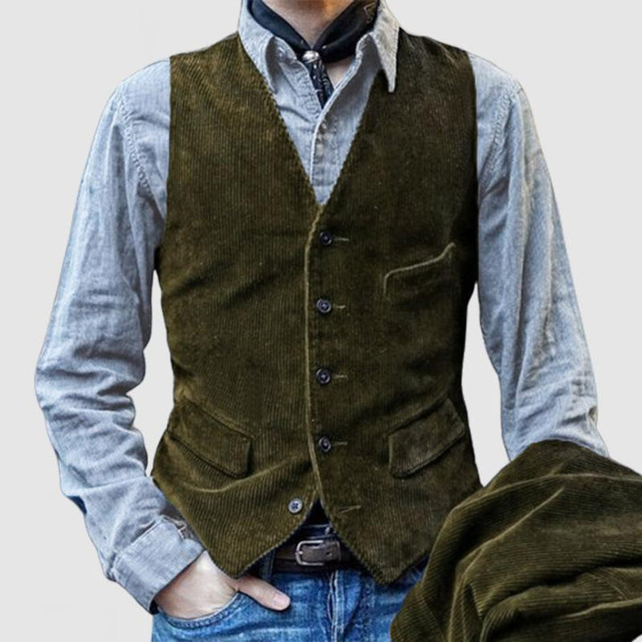 Gellan | Traditionelle Manchester-Weste für Männer mit Taschen