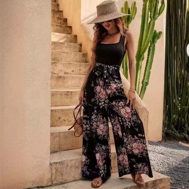 Lumitha | Ärmelloser Jumpsuit mit Blumenprint