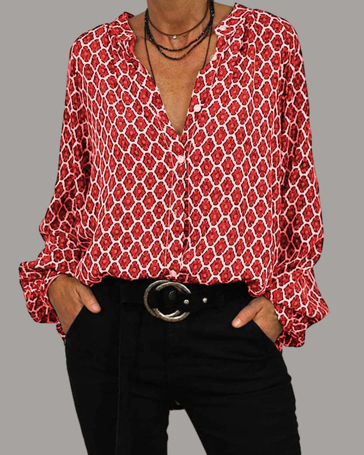 Fawn | Bluse mit V-Ausschnitt für Frauen