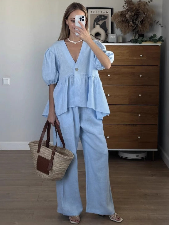 Lyselle | Zweiteiliges Baumwoll-Set Damen