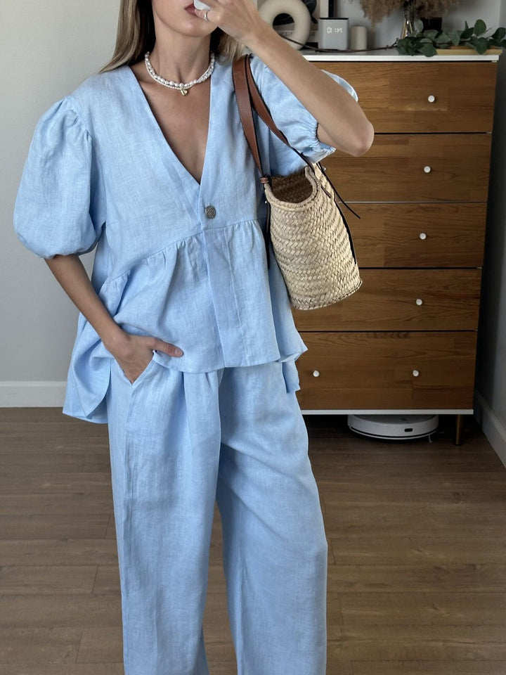 Lyselle | Zweiteiliges Baumwoll-Set Damen