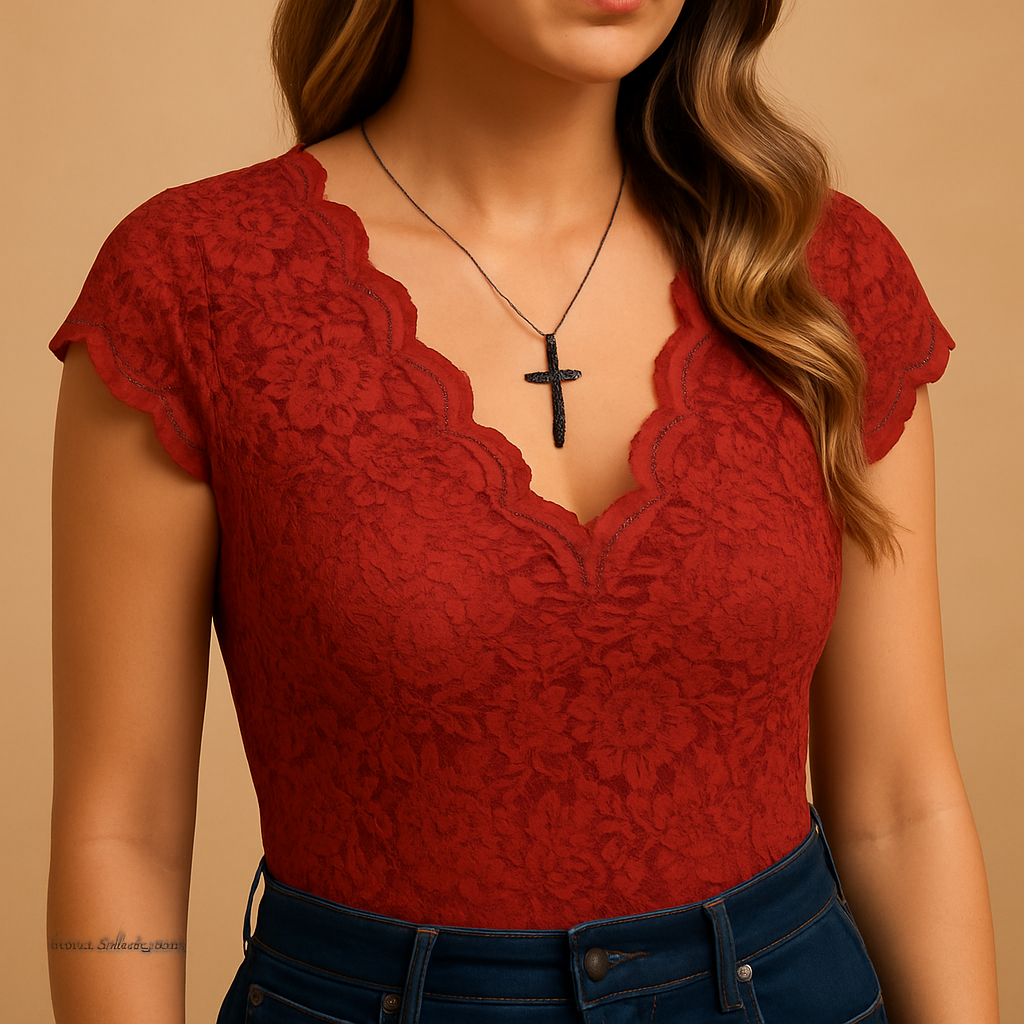 Nereida | Elegante ärmellose Spitzentop