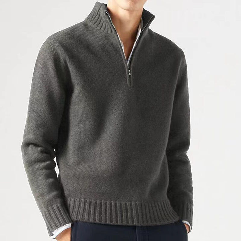 Ambrose | Lässiger Herren-Sweatshirt mit Viertelreißverschluss