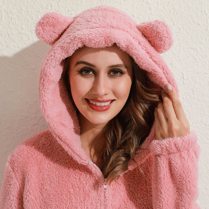 Criseyde | Superweicher Fleece-Strampler mit Bärenohren