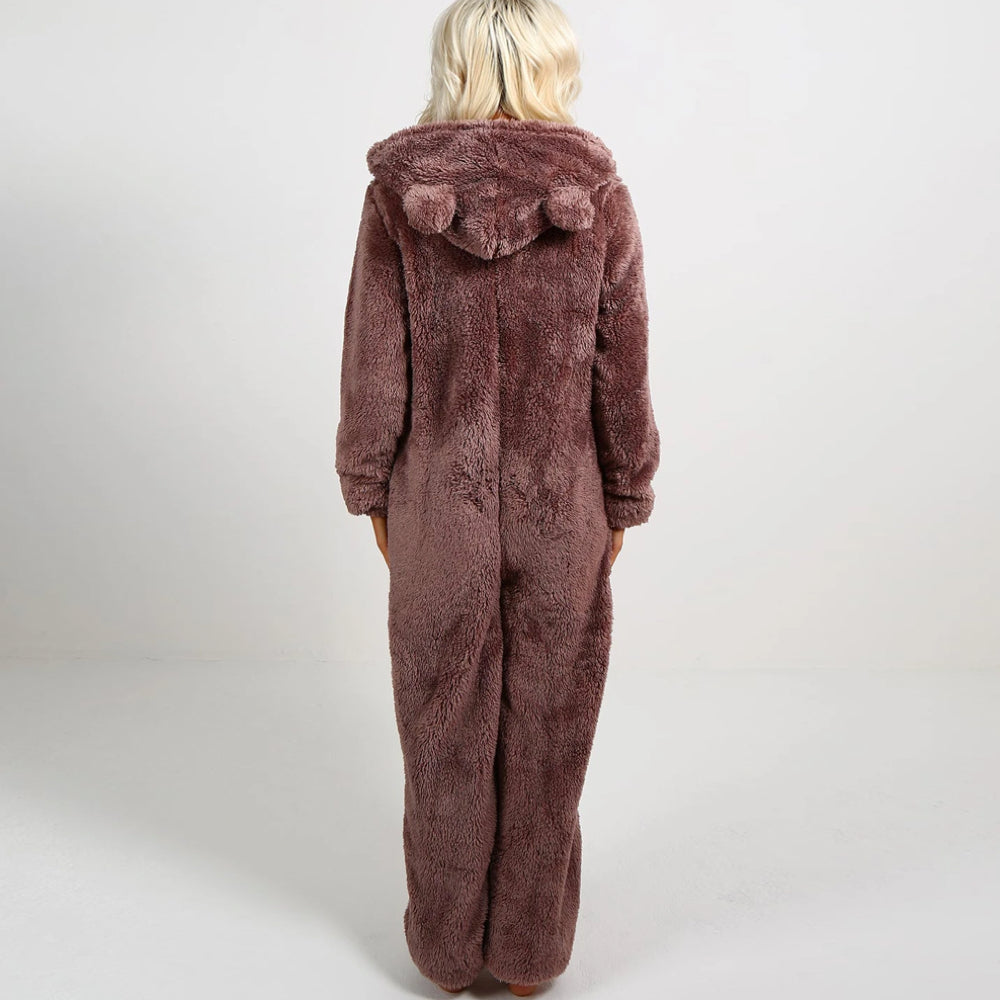Criseyde | Superweicher Fleece-Strampler mit Bärenohren