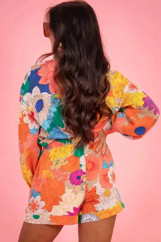 Yavira | Zweiteiliges Shorts Set mit Blumenprint