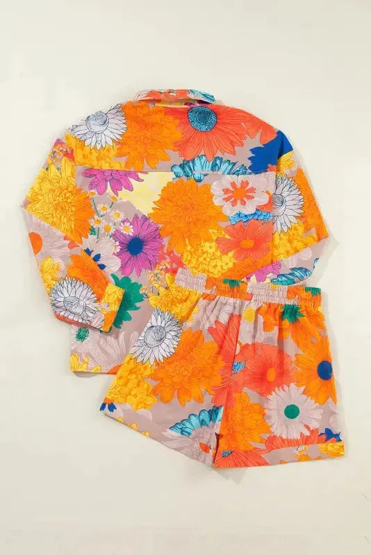 Yavira | Zweiteiliges Shorts Set mit Blumenprint