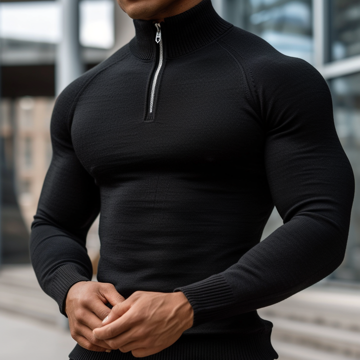 Elio | Herren Strickpullover mit Reißverschluss