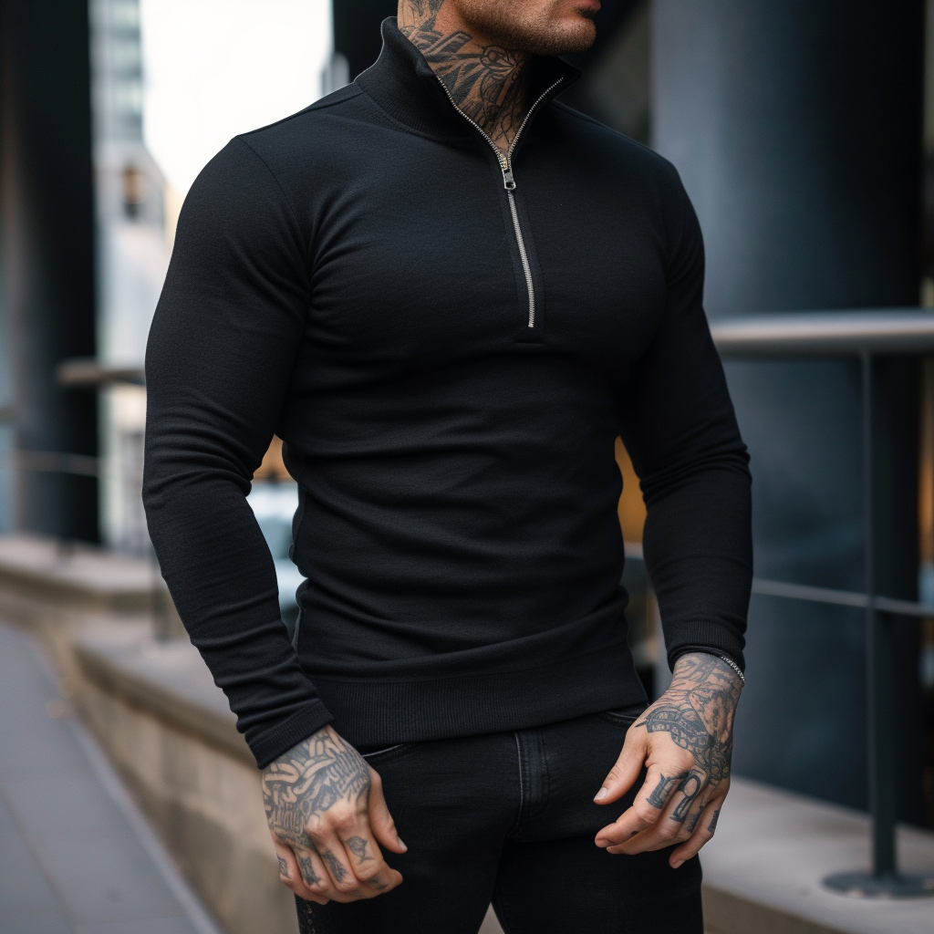 Elio | Herren Strickpullover mit Reißverschluss