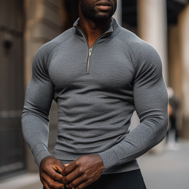 Elio | Herren Strickpullover mit Reißverschluss