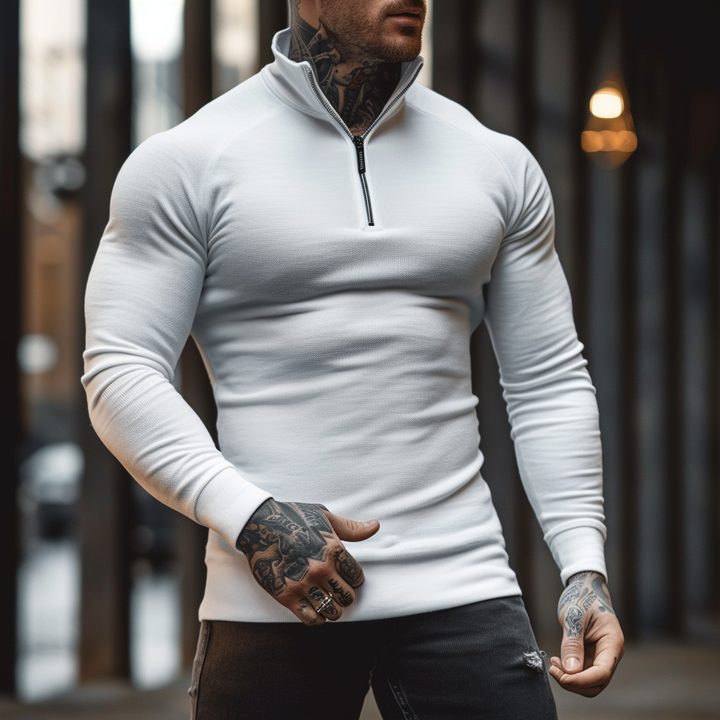 Elio | Herren Strickpullover mit Reißverschluss