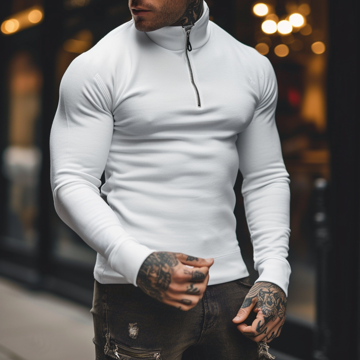 Elio | Herren Strickpullover mit Reißverschluss