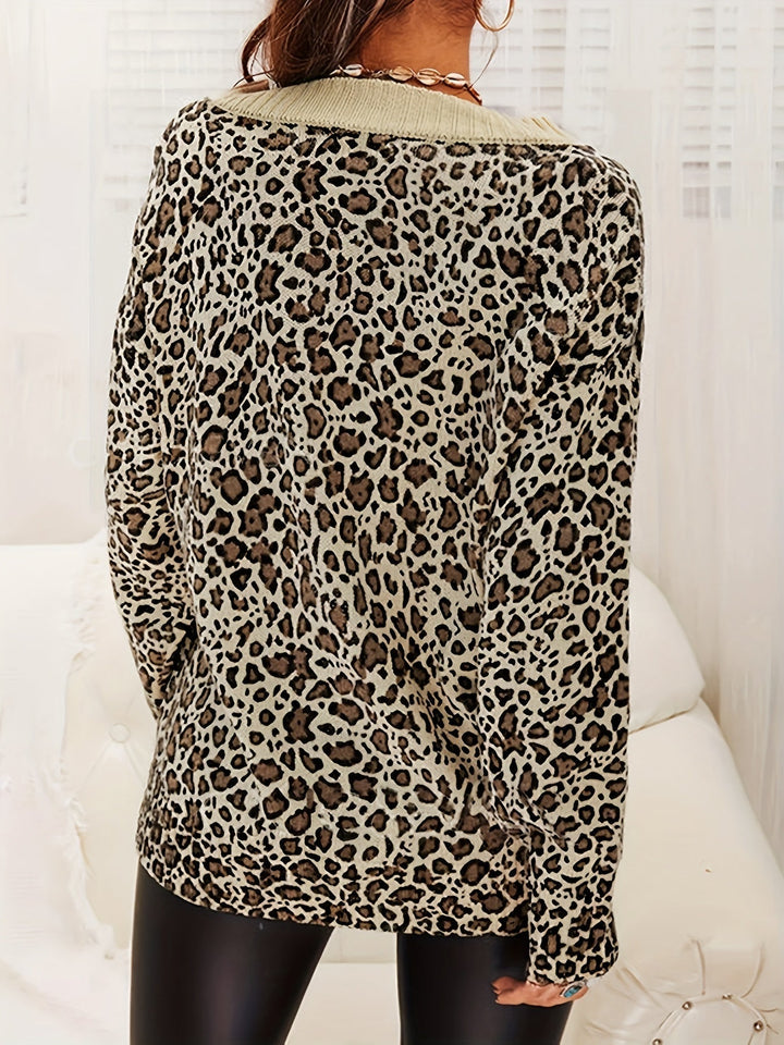 Rizza | Eleganter Leoparden-Strickpullover