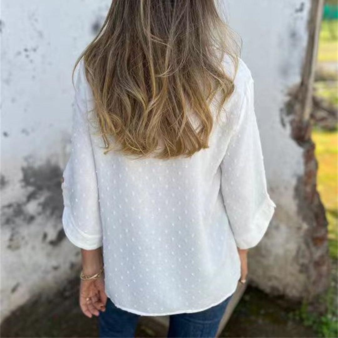 Junabel | Jacquard Rundhals Oberteil Damen