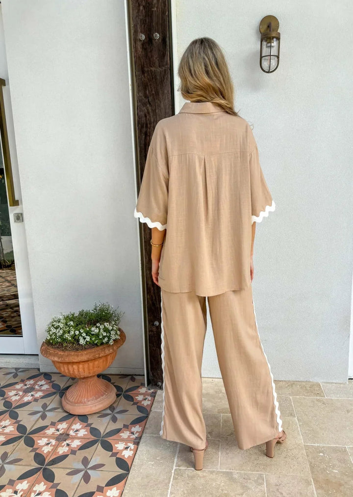 Glenira | Locker geschnittene Leinenhose
