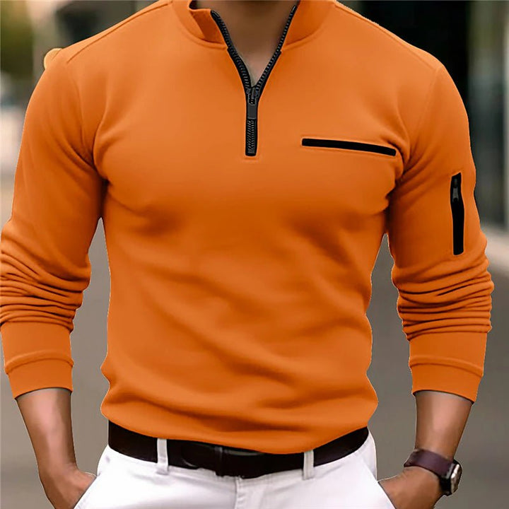 Rayshawn I Poloshirt mit viertel Reißverschluss für Männer