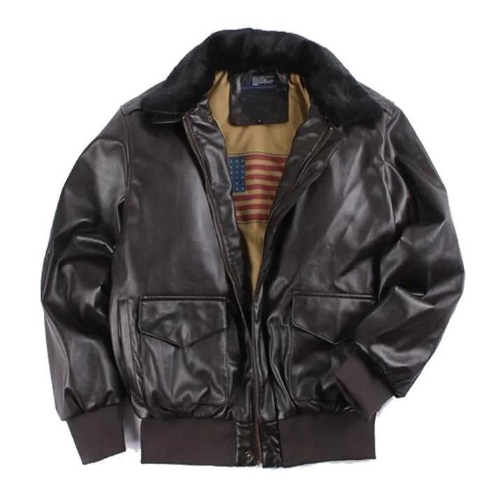Viator | Herren Vintage Winter Lederjacke
