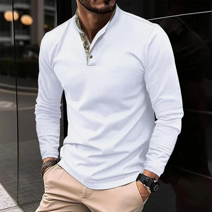 Aadne | Stylisches Langarm-Polo mit Kragen für Männer