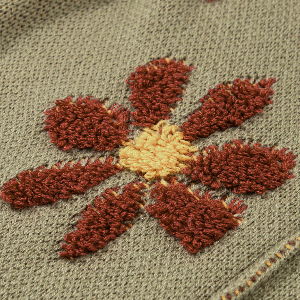 Alora | Floraler Strickpullover Damen