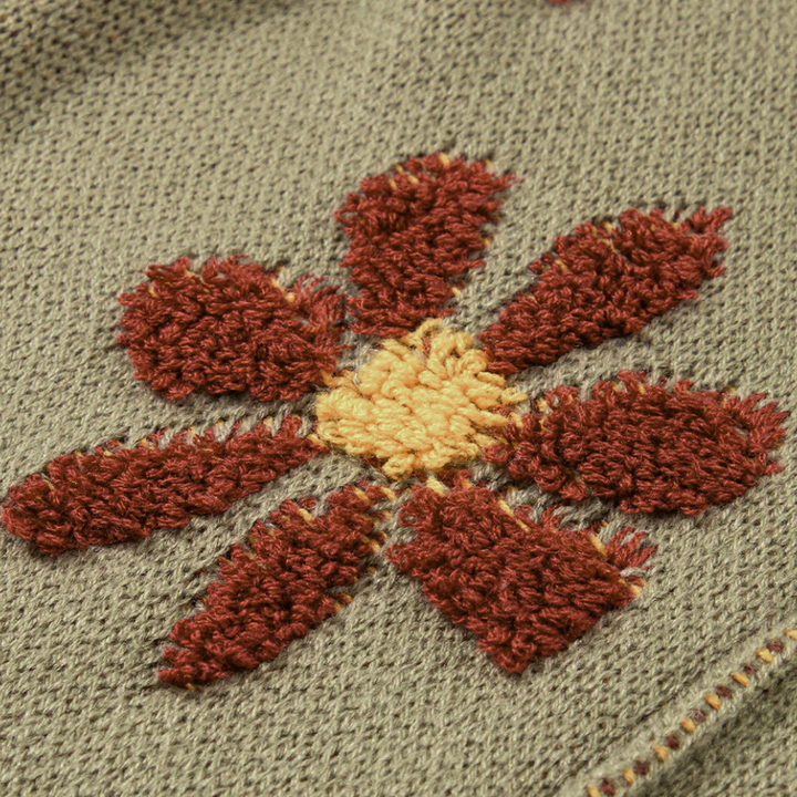 Alora | Floraler Strickpullover Damen