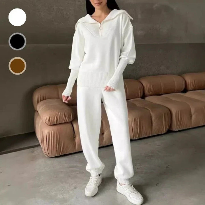 Carine | Oberteil mit halbem Revers und passender Jogger