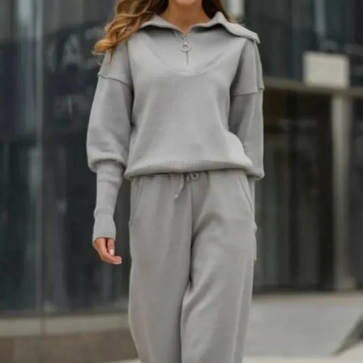 Carine | Oberteil mit halbem Revers und passender Jogger
