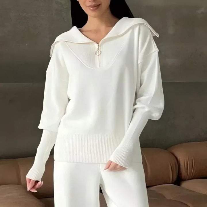 Carine | Oberteil mit halbem Revers und passender Jogger